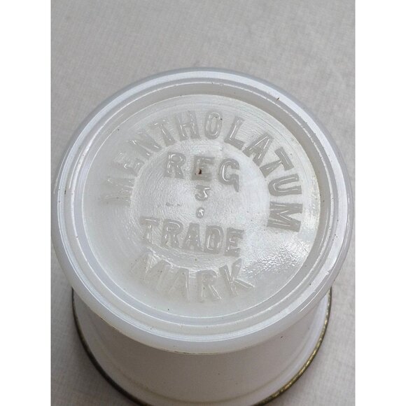 Vintage Mentholatum White Ceramic Jar With Metal Lid - Picture 4 of 6